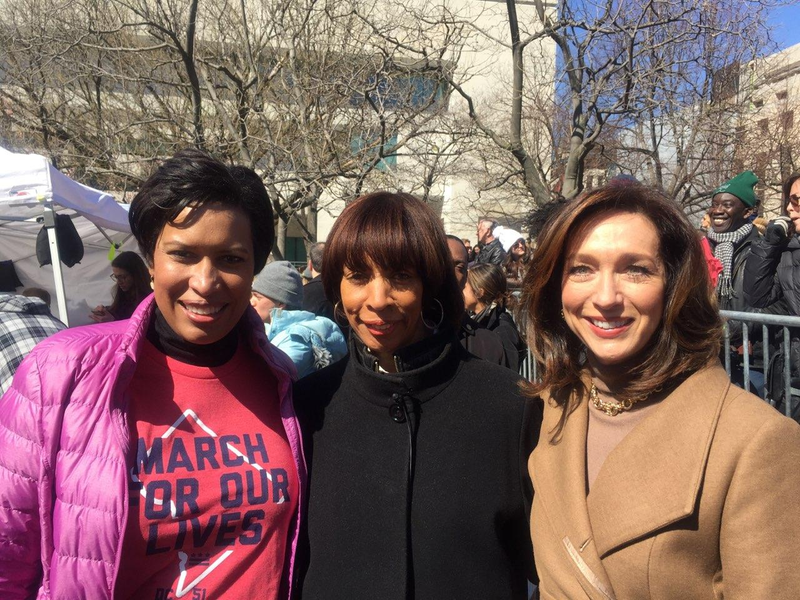 Washington, D.C., Mayor Muriel Bowser, Baltimore Mayor Catherine Pugh and Columbus, Ga., Mayor Teresa Tomlinson at the March for Our Lives event